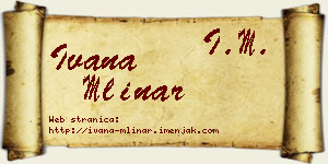Ivana Mlinar vizit kartica